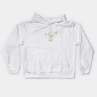 Butterflies in the grass Kids Hoodie